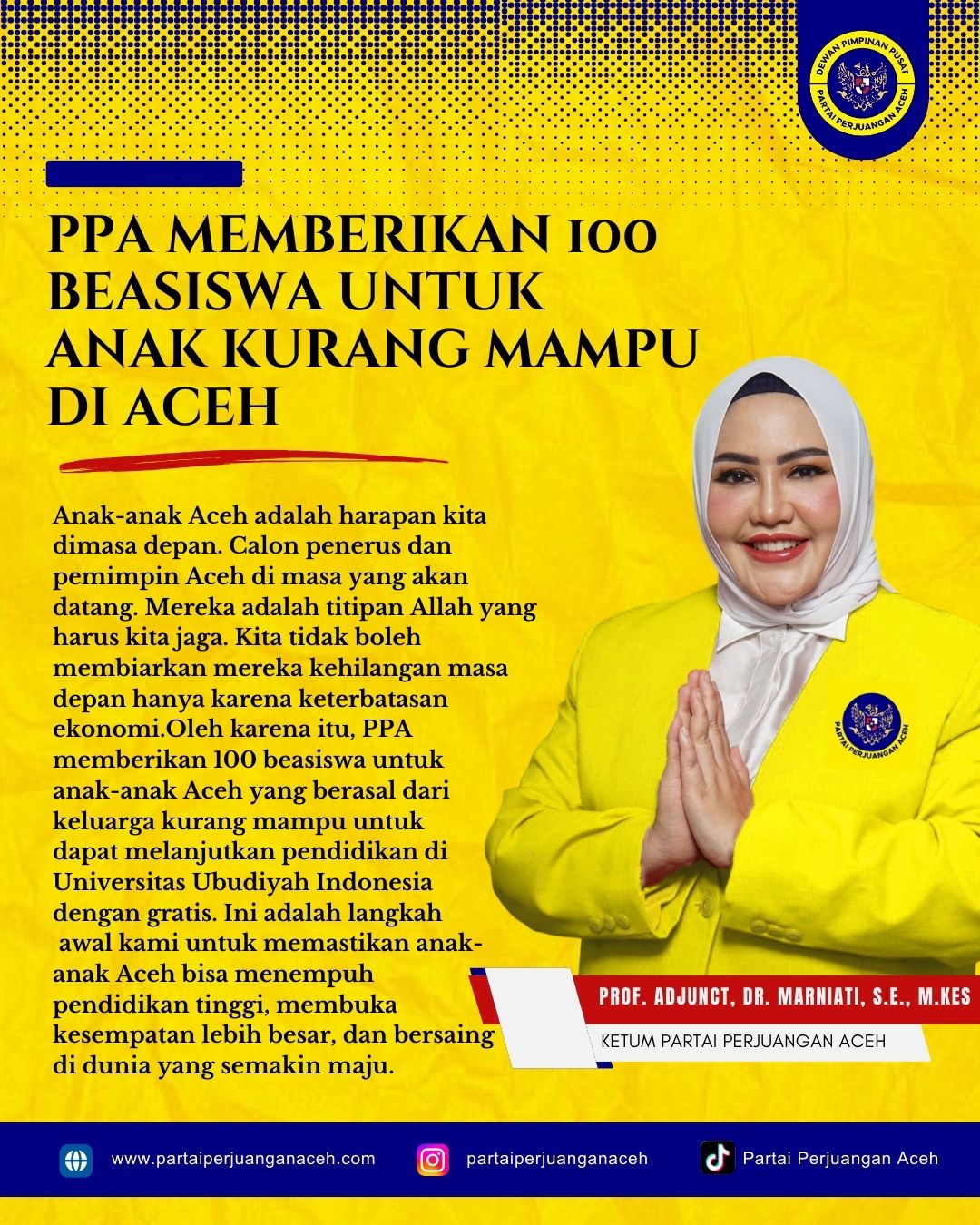 PPA MEMBERIKAN 100 BEASISWA - Image 1